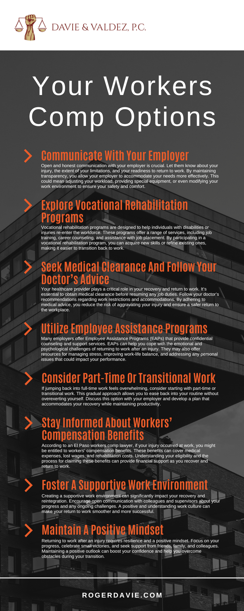 Your Workers Comp Options Infographic